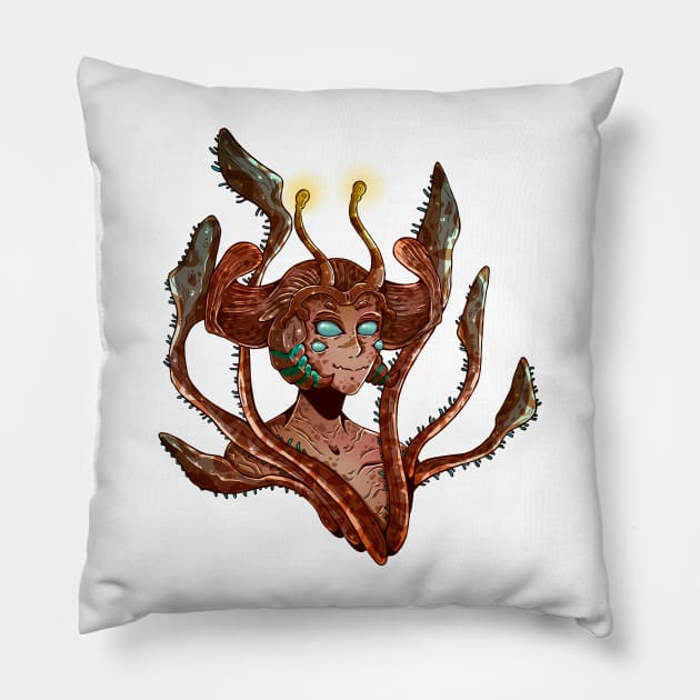 Sea Emperor Siren Throw Pillow